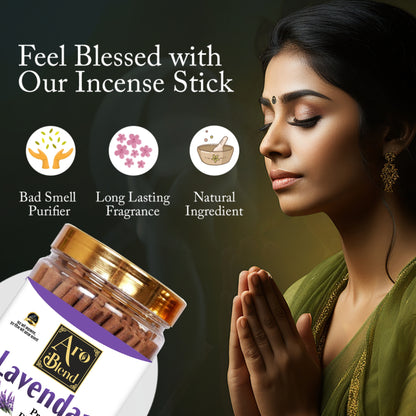 Aroblend Premium Gulab, Mogra, Chandan, Pineapple & Lavender Dry Dhoop Sticks And Golden Luxury Watch Free